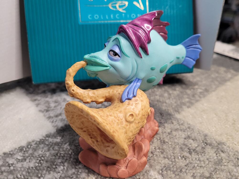 WDCC The Little Mermaid Duke of Soul Fluke Figure Teal Box COA & Inspect Sticker